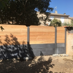 img Clôture bois et béton