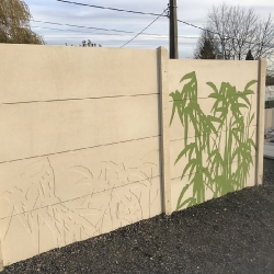 img Cloture béton dalles colorées